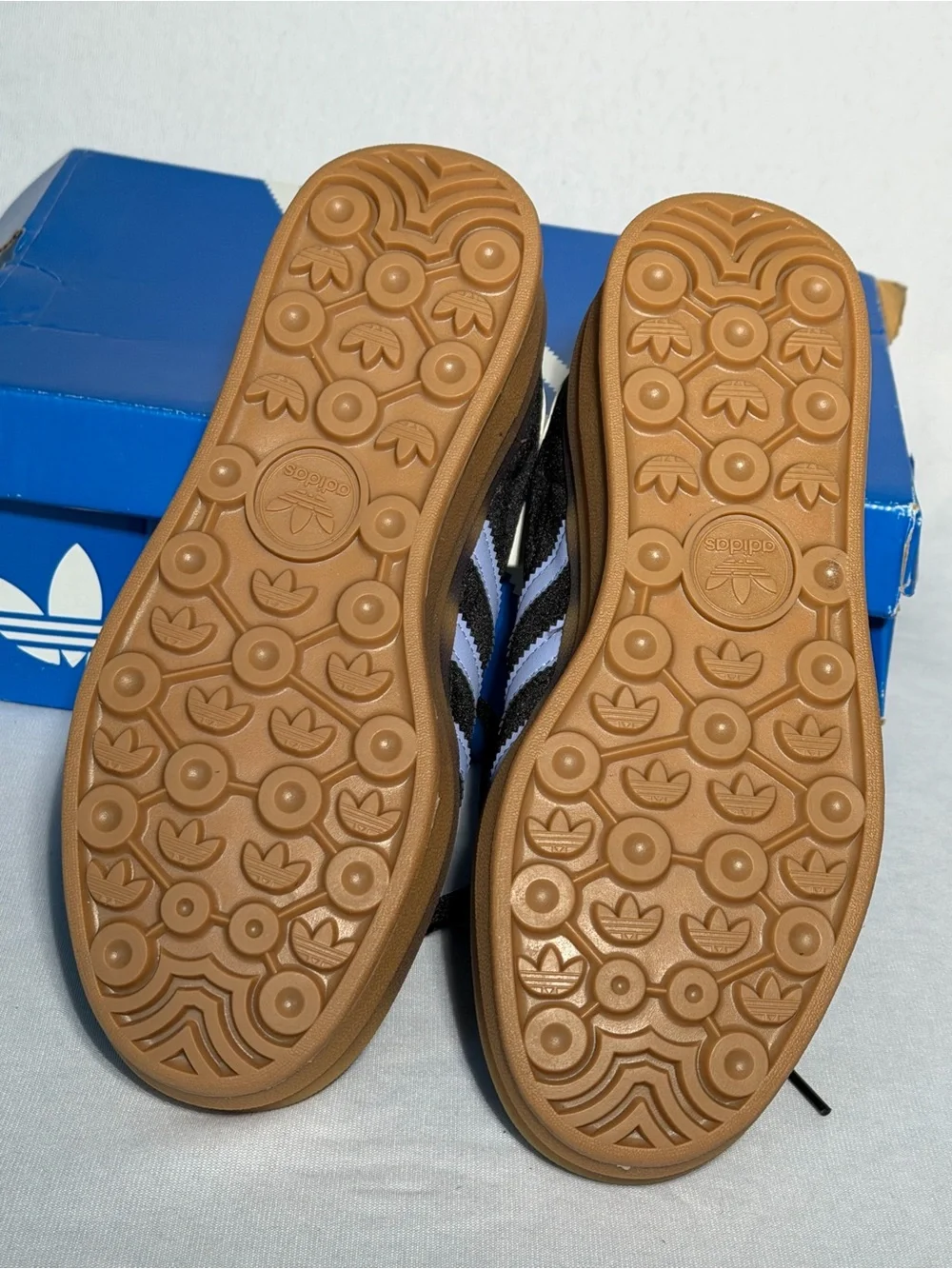 Adidas Gazelle Bold Triple Stack Black Velvet Purple Platform Girls 4.5 Y/W6 NWT